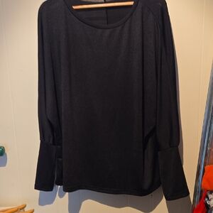 Chic Black Long Sleeve Women's Top